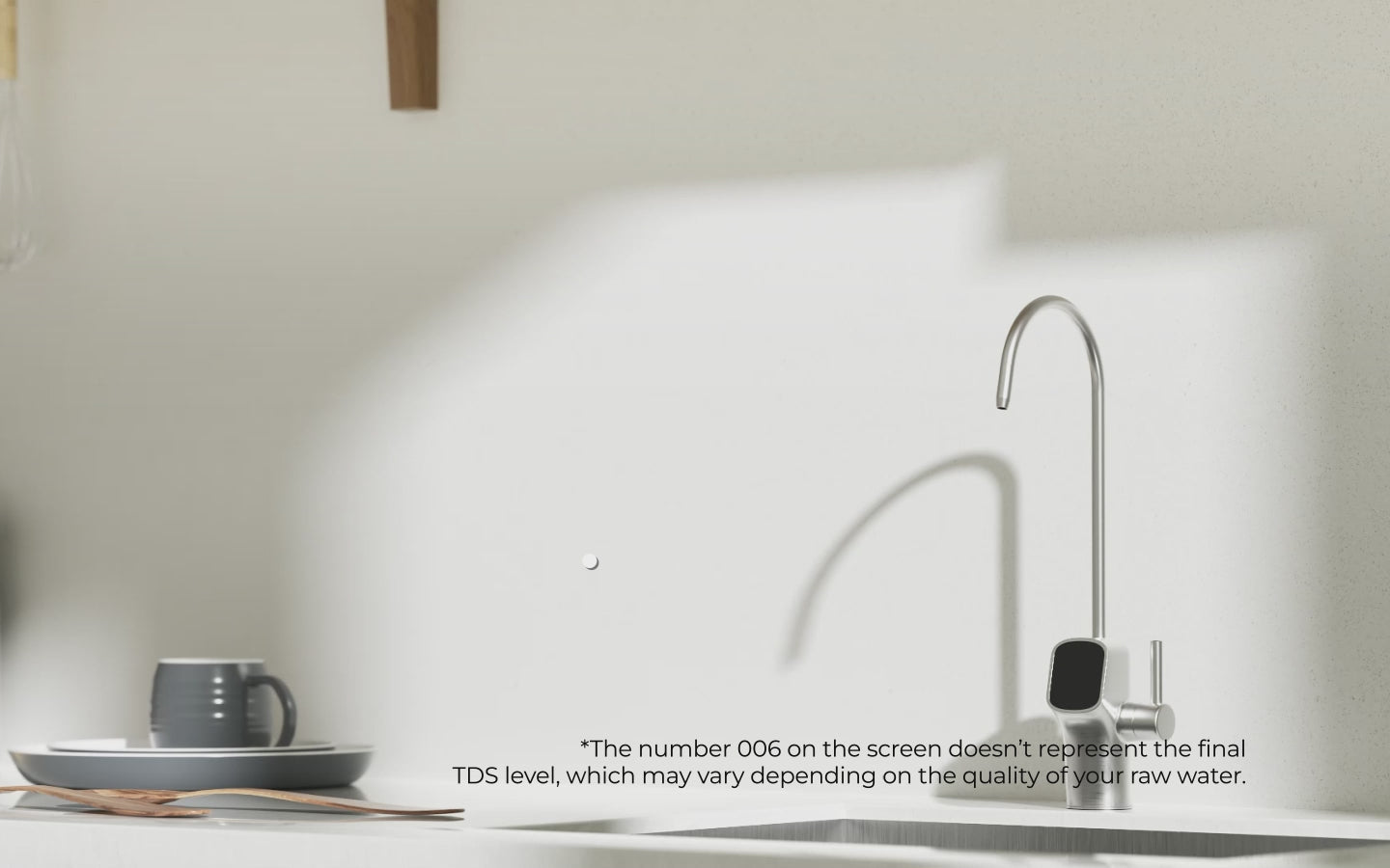Intelligenter Wasserhahn mit Display