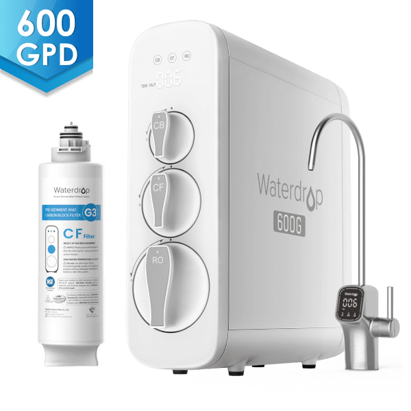 Waterdrop G3P600 Untertisch RO-Wasserfilter mit einem zusätzlichen CF-Filter - 600GPD