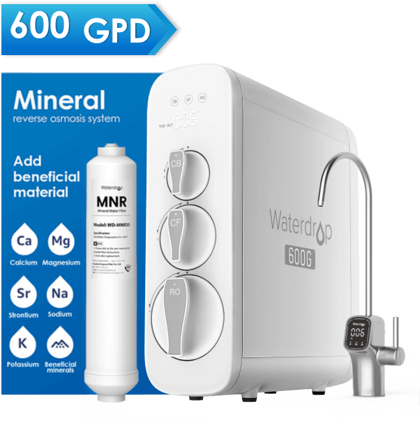 Waterdrop G3P600-MZ Mineralien Umkehrosmose-Wasserfilter – 600 GPD Trinkwasser