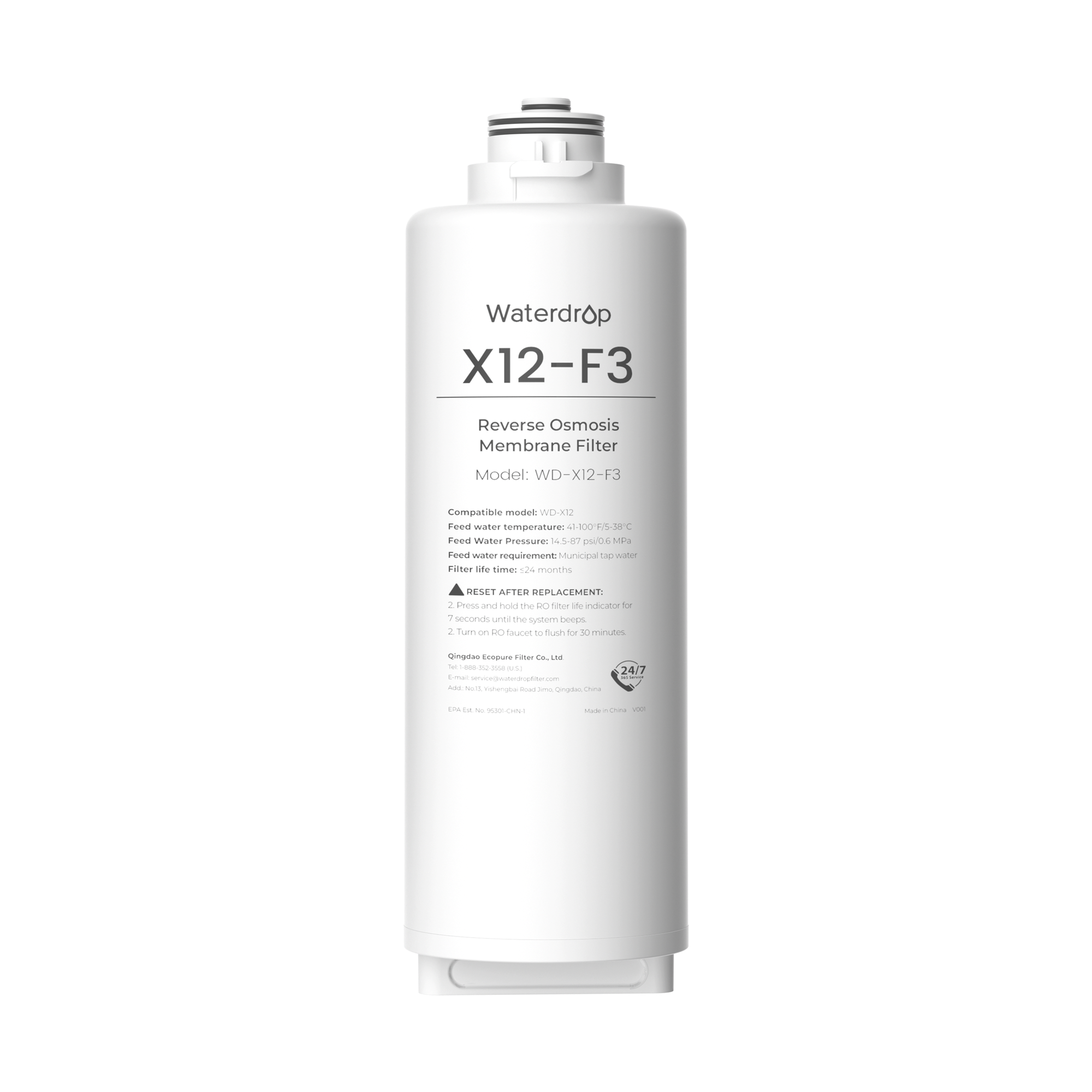 X12-F3 Filter für Waterdrop X12 Umkehrosmoseanlage | 1200 GPD