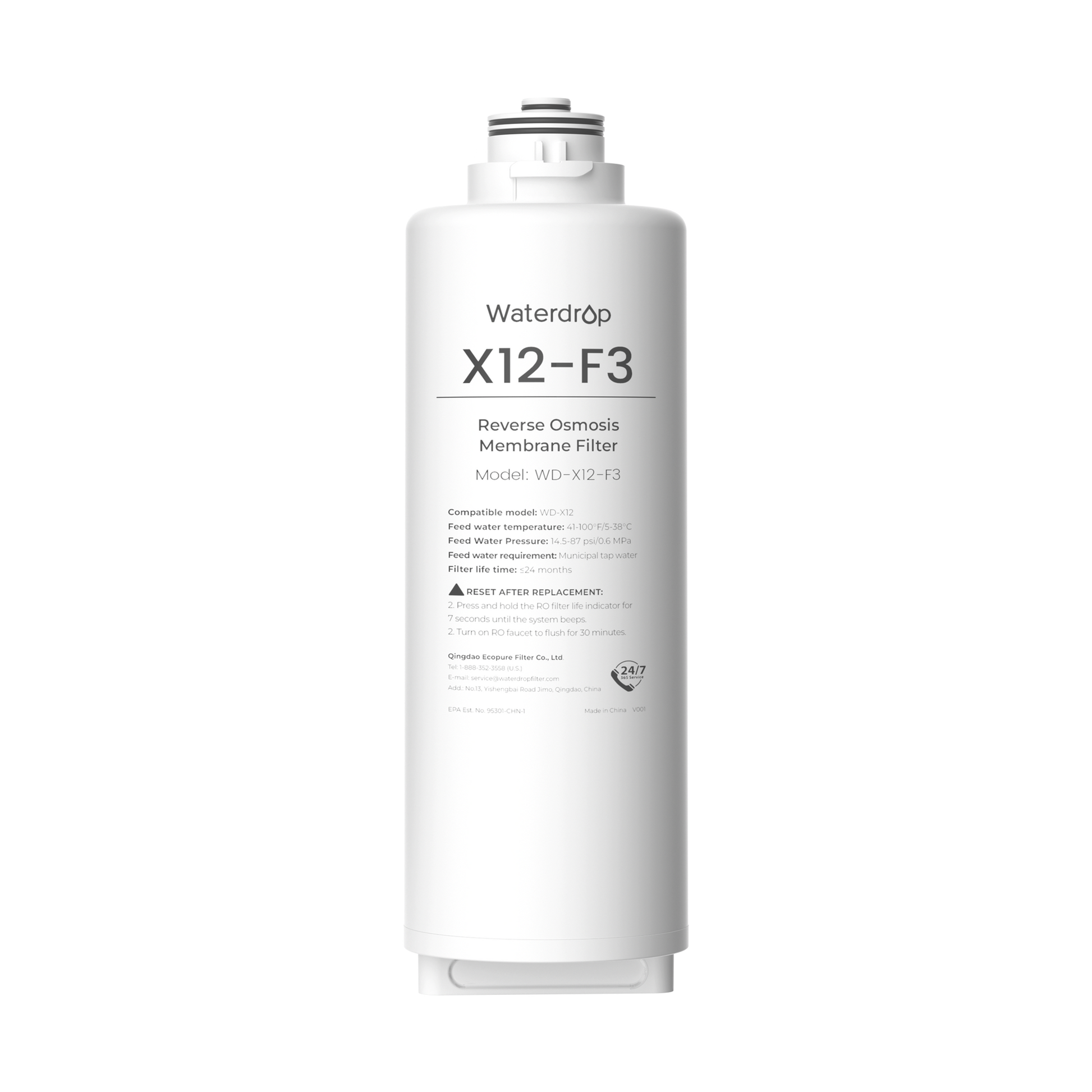X12-F3 Filter für Waterdrop X12 Umkehrosmoseanlage | 1200 GPD
