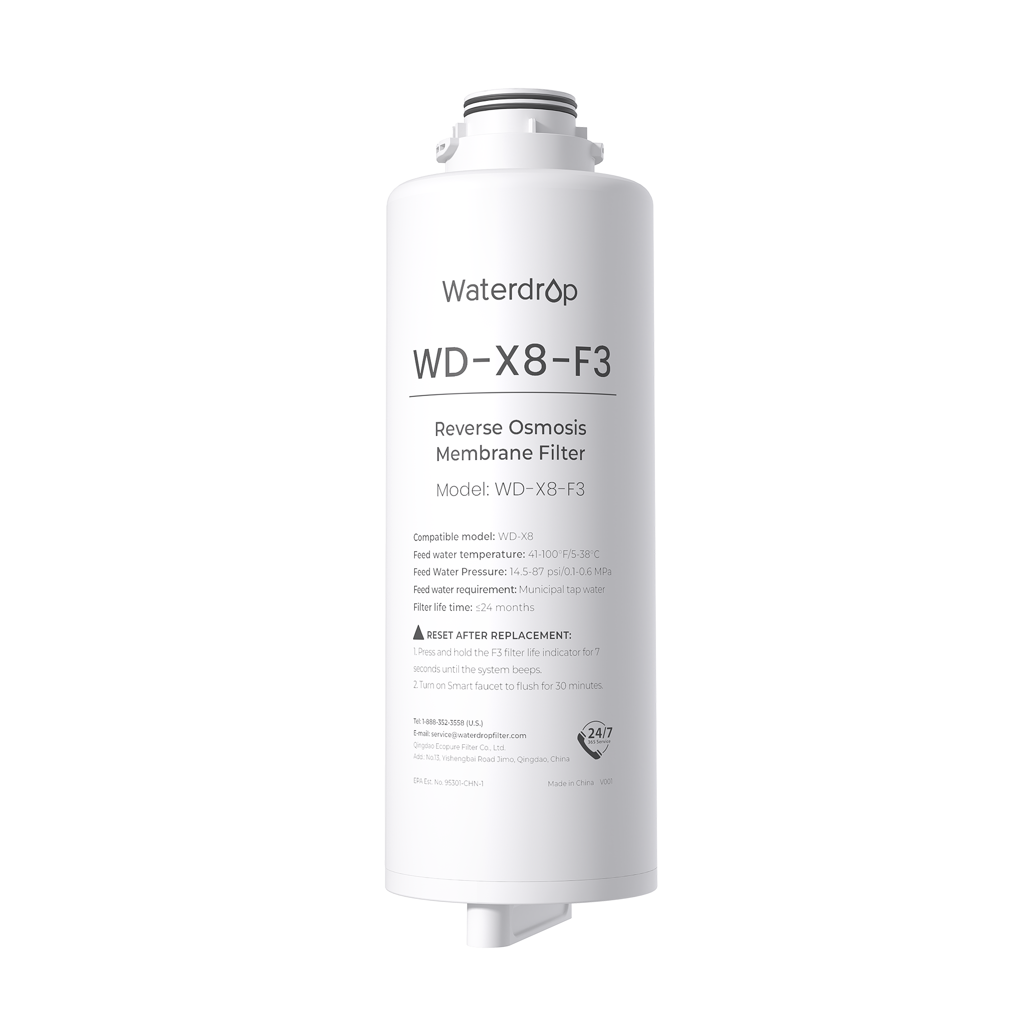 X8-F3 Filter für Waterdrop X8 Umkehrosmoseanlage | 800 GPD