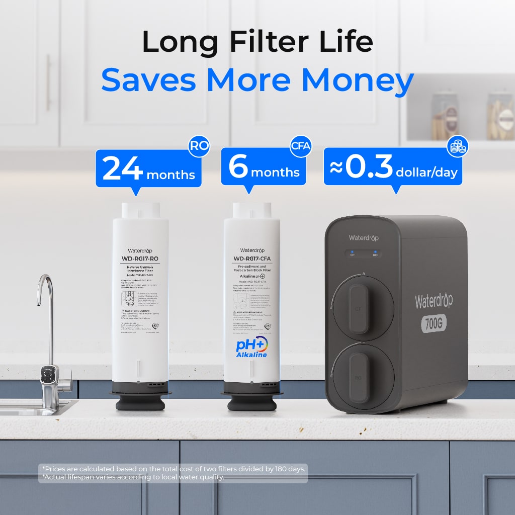 Waterdrop G5P700A Alkalische Umkehrosmose Wasserfilter mit Wasserhahn
