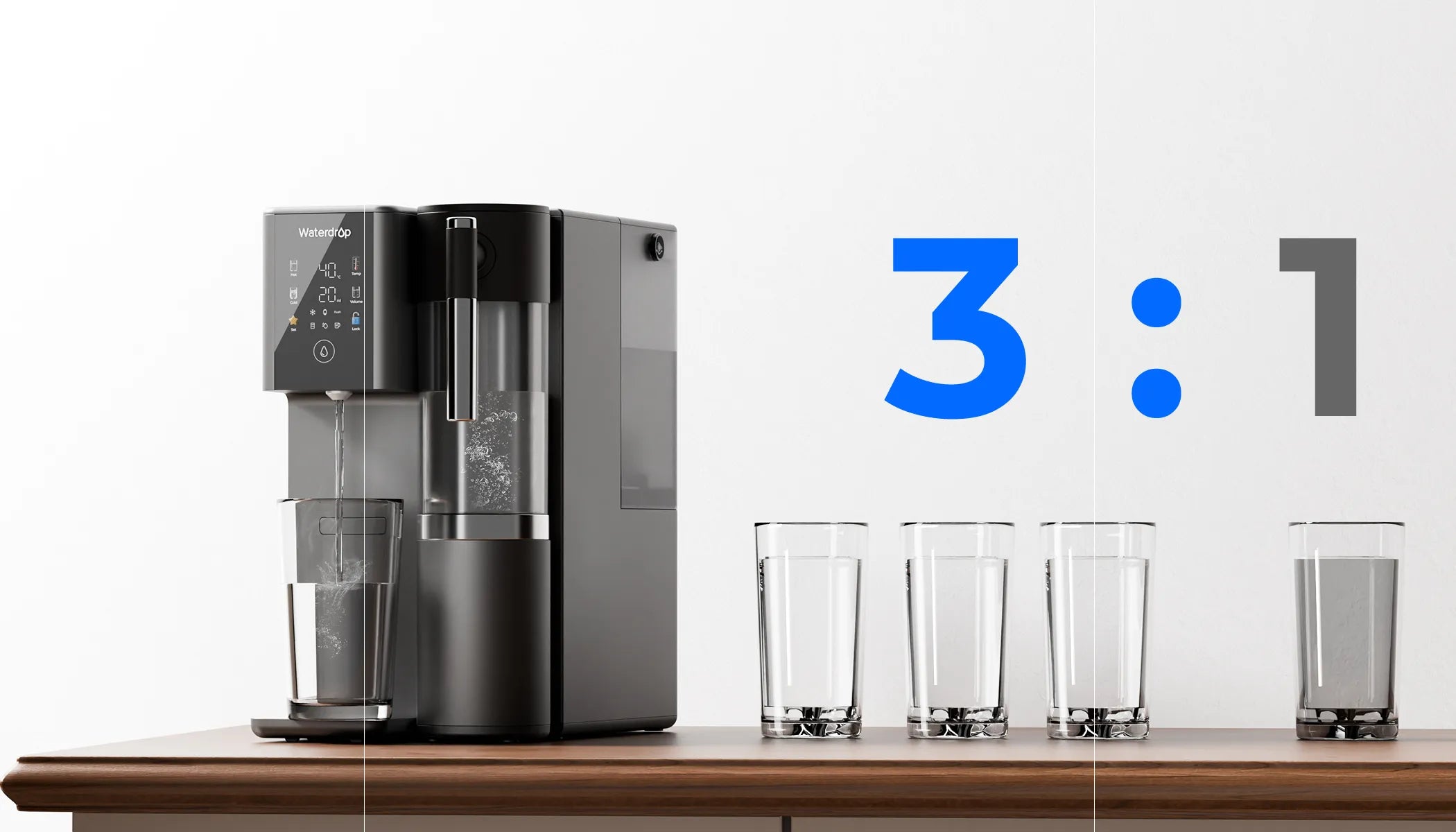 Spart bis zu 80 % Wasser*