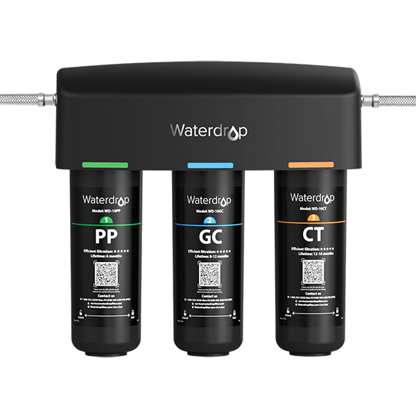 3-stufiges Untertheken-Direktanschluss-Filtersystem Waterdrop TSA